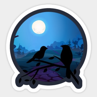 Night Time Sticker